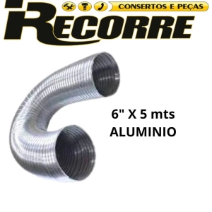 DUTO FLEX ALUMINIO VE SEM ISOLAMENTO 6" COM 5METROS