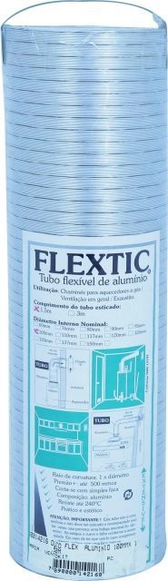 Tubo Flexível Aluminio Flexcit 100x1,50cm