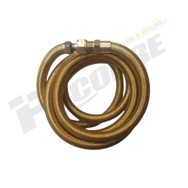 MANGUEIRA FLEX 2.50M ROSCA/ROSCA TOMBACK COBRE