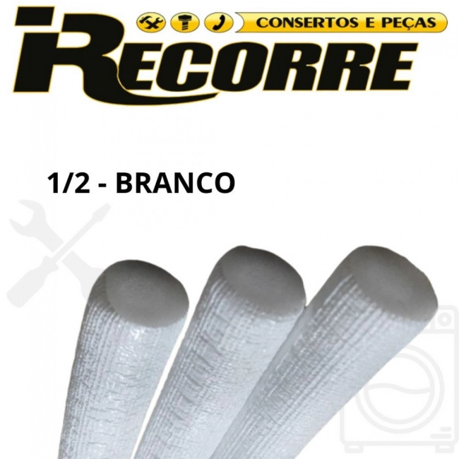TUBO ESPONJOSO 3/8 BRANCO BRASILPEX  BARRA 2 MTS  ISO
